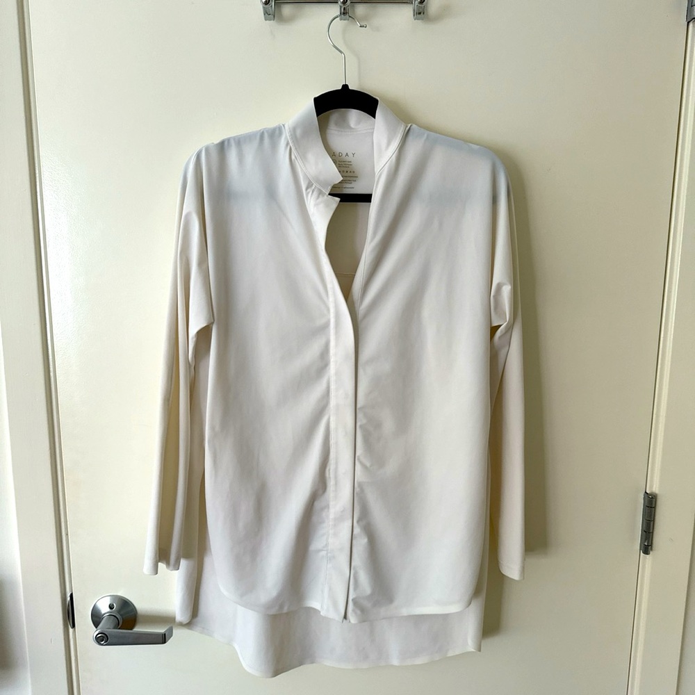 Aday something borrowed boyfriend shirt in white size XS